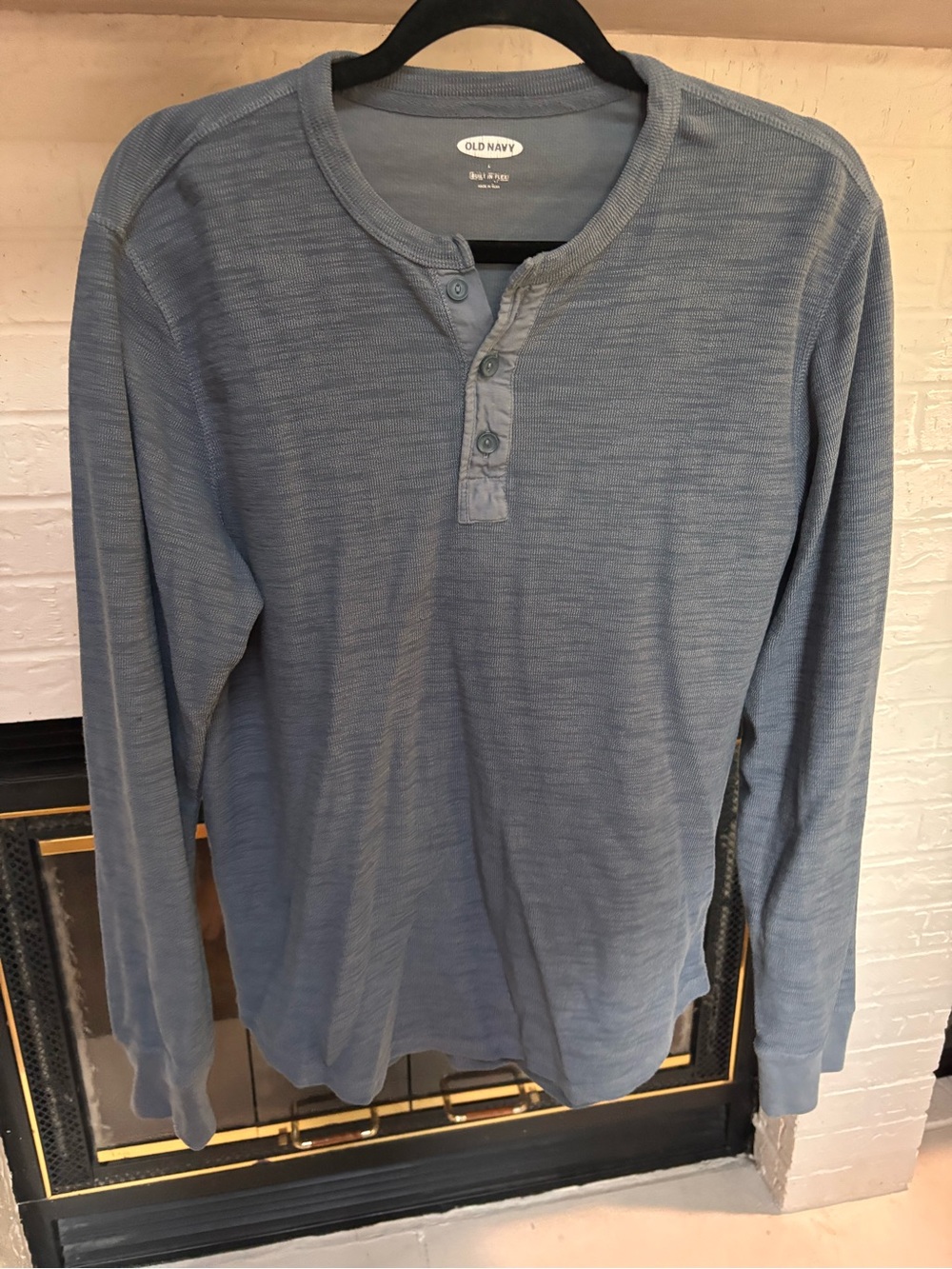 Old Navy Men's Long-Sleeve Henley - Slate Blue